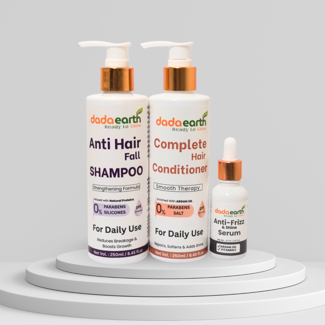 Anti Hair Fall & Smooth Hair Combo – Shampoo + Conditioner + Serum