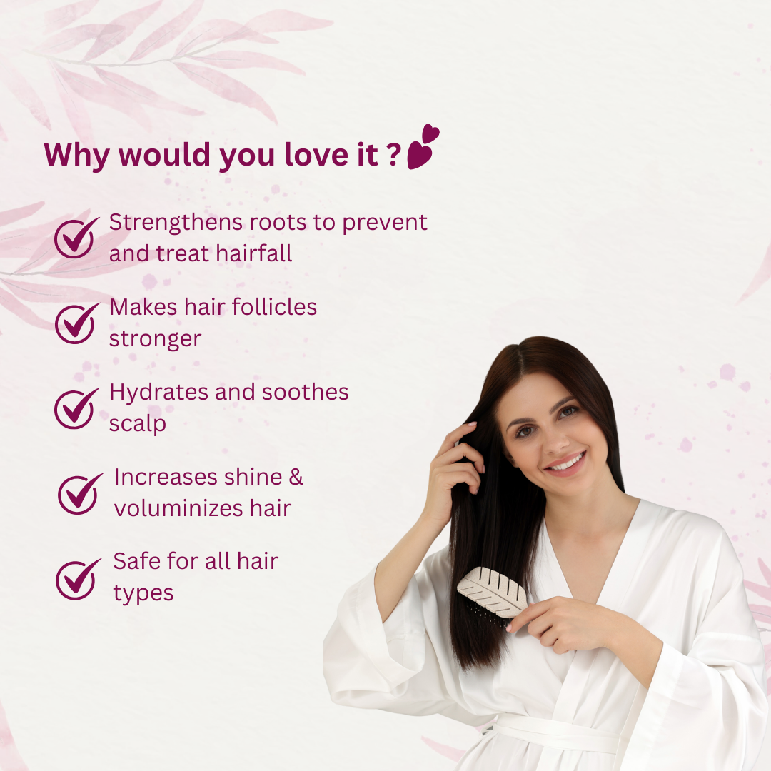 Benefits of Anti-Hair Fall Shampoo including root repair, reduced breakage, and scalp nourishment