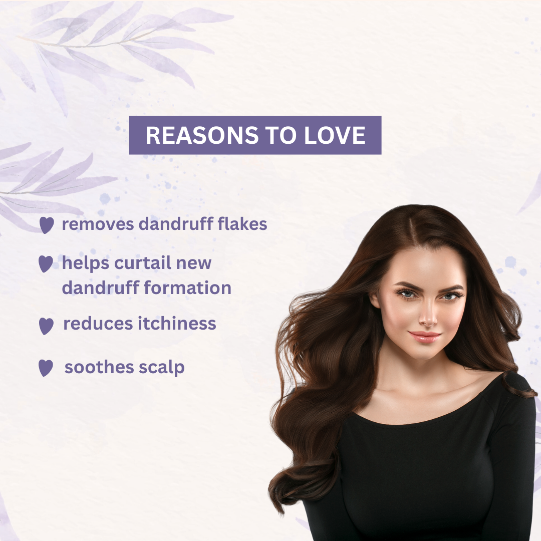 Key benefits of dandruff shampoo including flake removal, scalp hydration, and itch relief