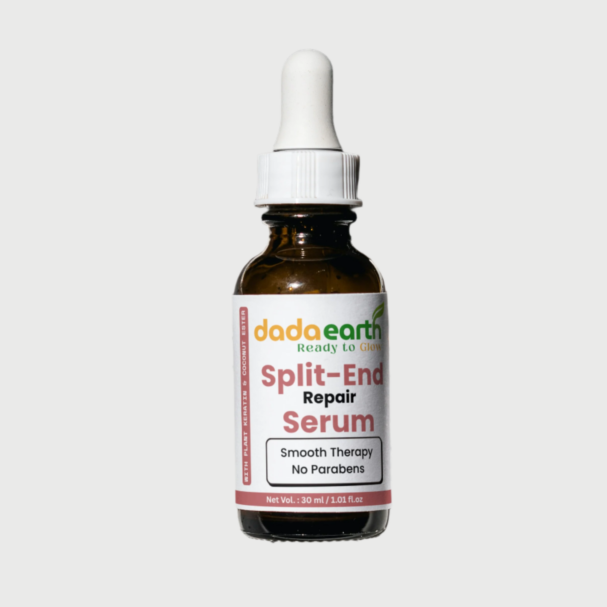 Dada Earth Split End Repair Serum bottle for damaged and brittle hair ends